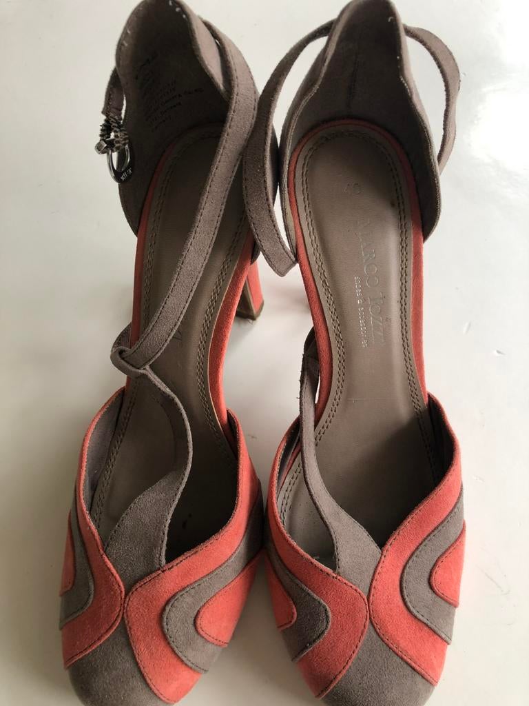 Te koop: leren schoenen, roze/ beige, 39, zgan, Ophalen of Verzenden, Zo goed als nieuw, Beige