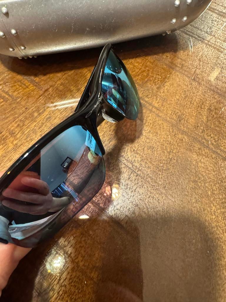 Oakley Kinderzonnebril met Hardcase - Zwart/Blauw, Ophalen of Verzenden, Gebruikt, Zwart, Jongen of Meisje
