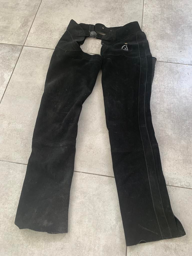 Beenlange suede chaps, Dieren en Toebehoren, Gebruikt, Overige typen, Ophalen of Verzenden, Dames