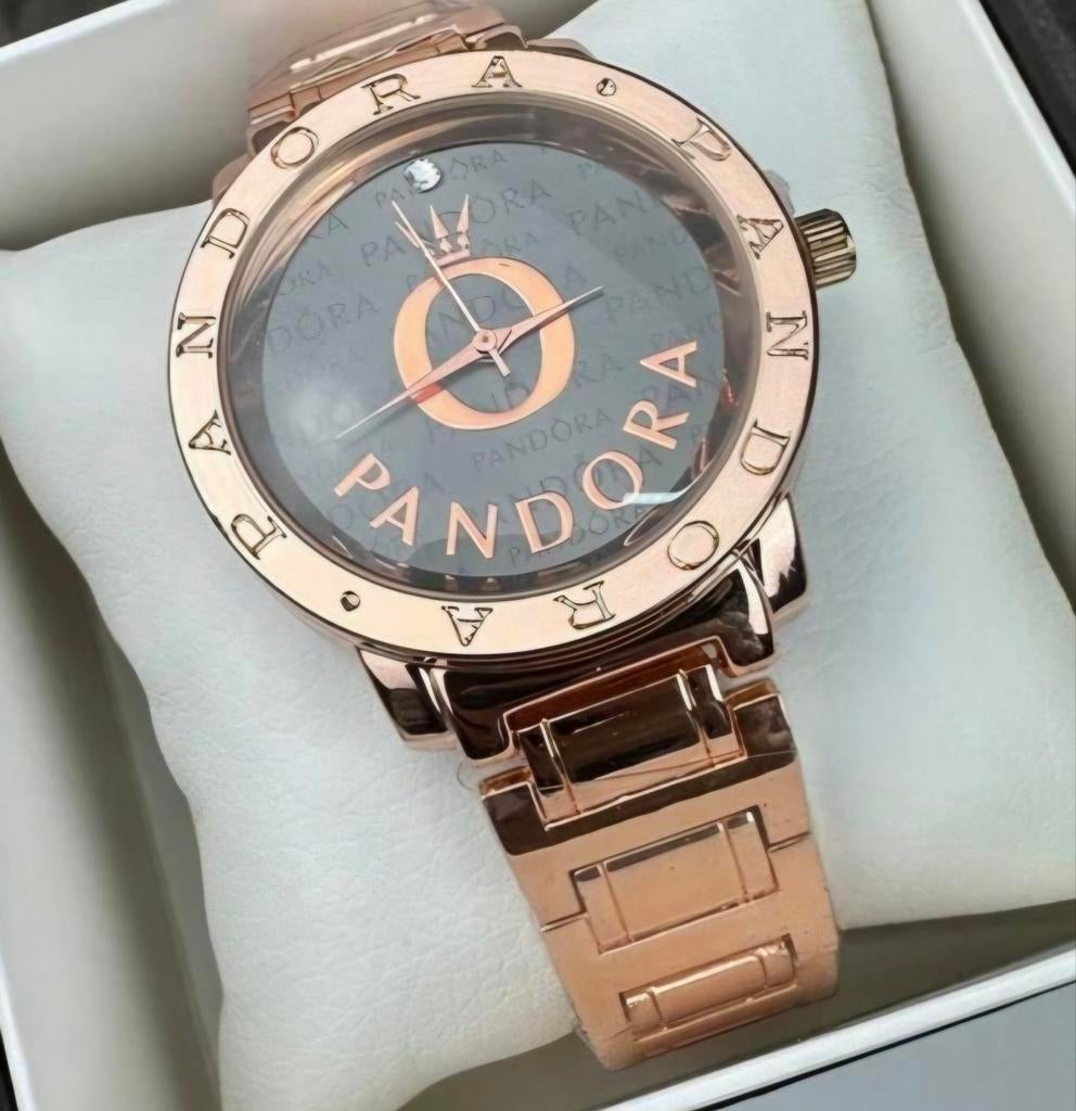 Pandora Roségouden Dameshorloge - Zo Goed als Nieuw, Sieraden, Tassen en Uiterlijk, Horloges | Dames, Overige merken, Staal, Staal