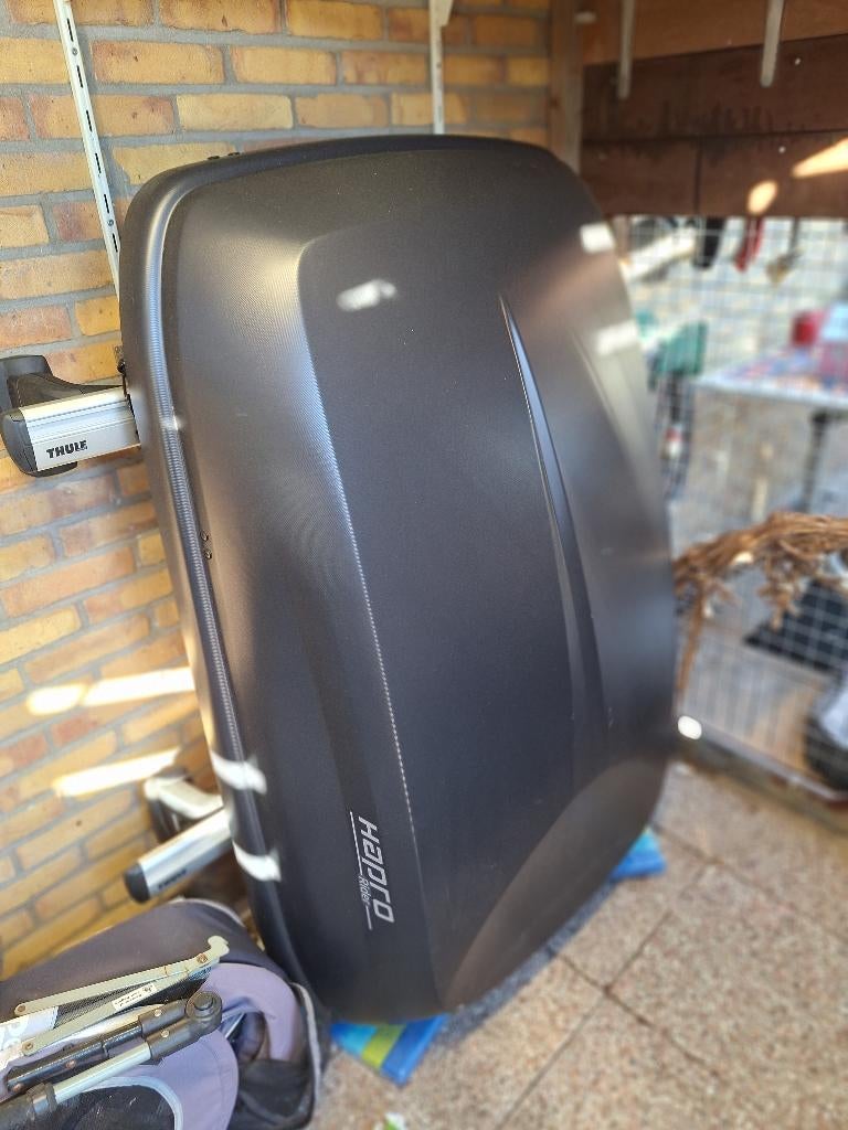 Hapro dakkoffer Rider 4.4 370 liter Antraciet excl dakdrager, Ophalen, Zo goed als nieuw