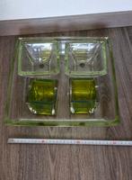 Glasset sier (30 cm, met glazen plaat eronder), Ophalen of Verzenden