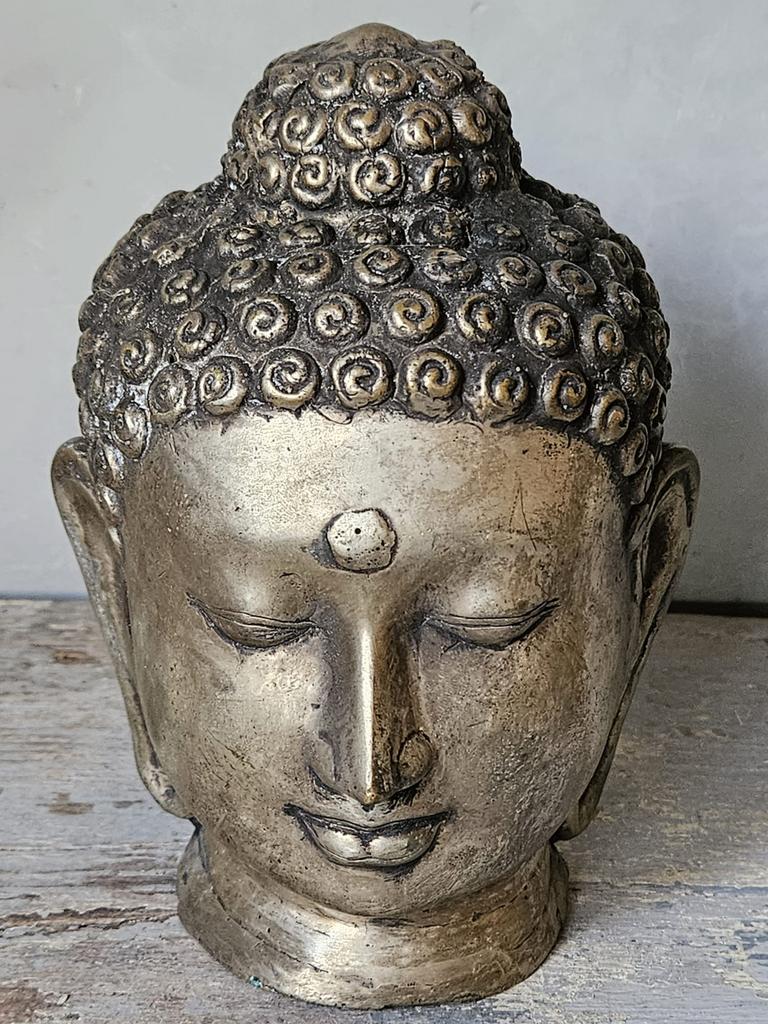 Groot messing buddha hoofd, Gebruikt, ., Ophalen of Verzenden, .