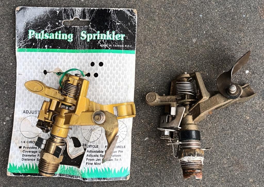 Twee sproeiers voor beregening (nieuw en z.g.a.n.), Ophalen of Verzenden, Zo goed als nieuw, Turbinesproeier