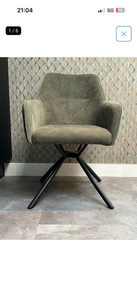 Moderne stoel, Ophalen, Stof, Minder dan 75 cm, Zo goed als nieuw