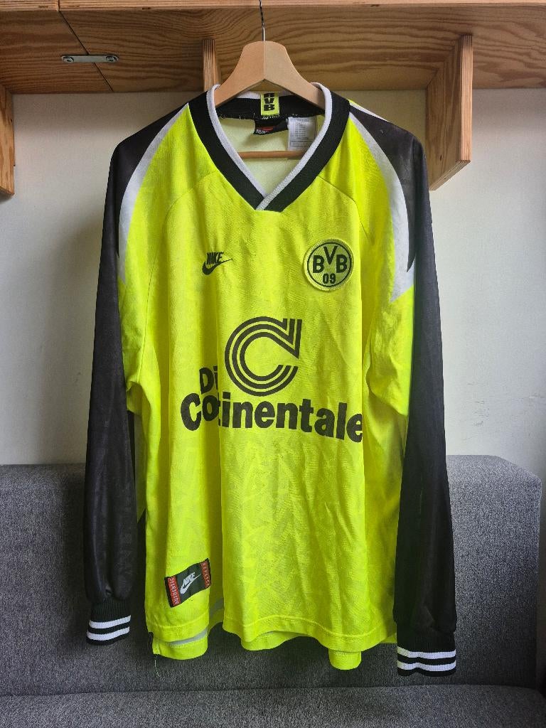 Borussia Dortmund 95/96 #9 long sleeve origineel shirt XXL, Ophalen of Verzenden, Gebruikt, Buitenlandse clubs, Shirt
