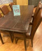 Eetkamertafel incl stoelen, Ophalen, Gebruikt, Teakhout, 50 tot 100 cm