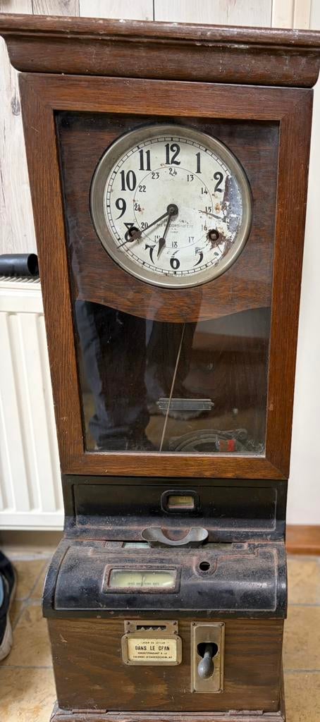 Antieke Prikklok / Tijdklok - Grootmoeders Tijd, Antiek en Kunst, Ophalen of Verzenden