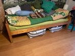 Gratis afhalen. Houten bed met lattenbodem, Ophalen, 70 tot 85 cm, Zo goed als nieuw, Lattenbodem
