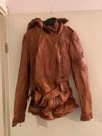 Bruine leren jas van Froccella. Maat S, Bruin, Ophalen of Verzenden, Zo goed als nieuw, Maat 36 (S)