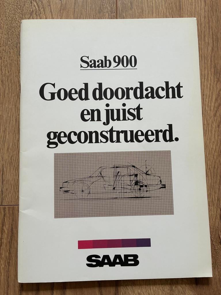 1982 Saab 900 Goed doordacht en juist geconstrueerd brochure, Ophalen of Verzenden, Zo goed als nieuw, Overige merken