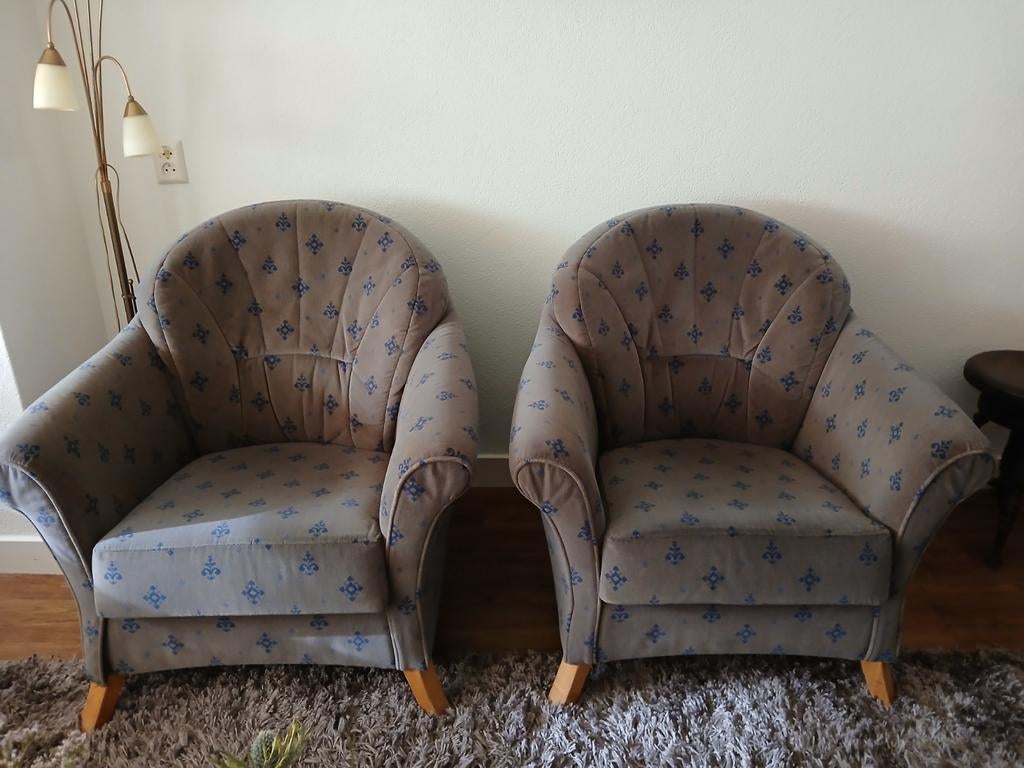 Twee fauteuils, Huis en Inrichting, Fauteuils, Ophalen, Gebruikt, 75 tot 100 cm, 75 tot 100 cm