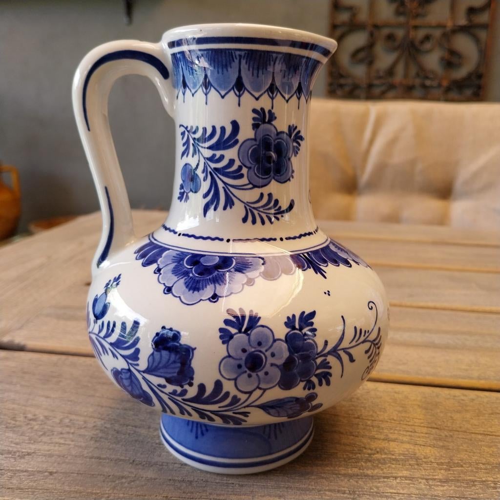 Porceleyne fles kan met oor  DB 1982 delftsblauw delft, Ophalen of Verzenden