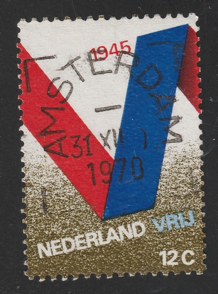 nvph 970 met stempel Amsterdam (10301), Ophalen of Verzenden, Na 1940, Gestempeld