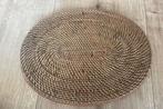 4 prachtige onderzetters rotan Birma riet placemat, Ophalen of Verzenden, Zo goed als nieuw, Glas of Kopje