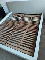 Tweepersoonsbed 180x200 cm met lattenbodems, Huis en Inrichting, Slaapkamer | Bedden, Gebruikt, Wit, Tweepersoons, Ophalen of Verzenden