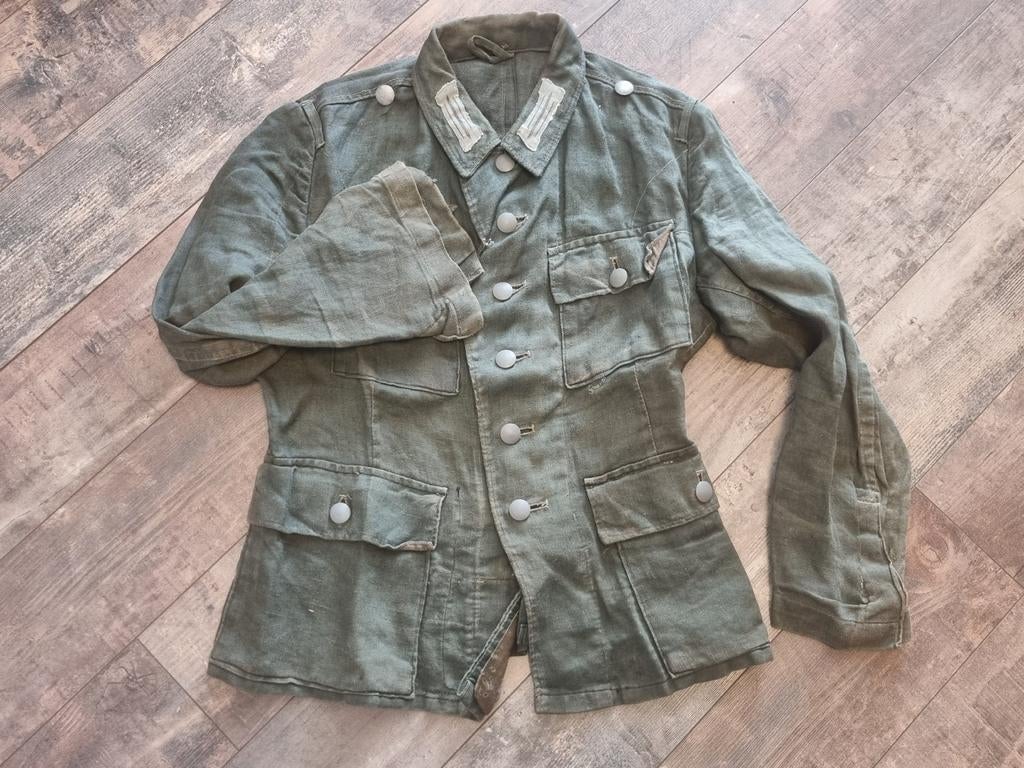 Duits WOII drillicht hbt M43 jasje wehrmacht heer, Ophalen of Verzenden, Duitsland, Kleding of Schoenen