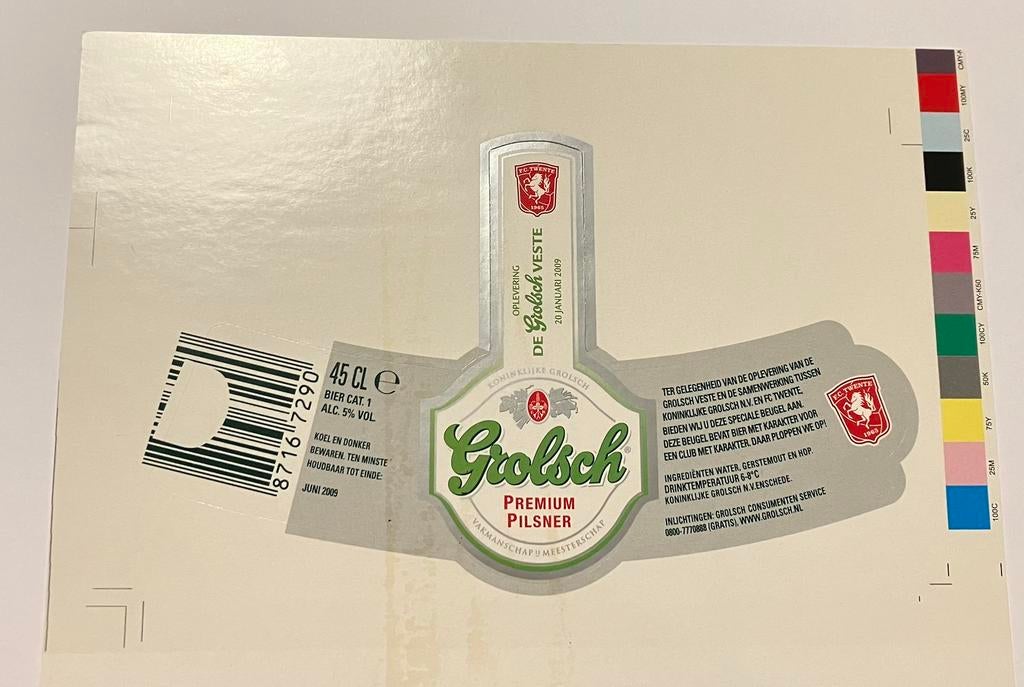 Grolsch beugel sticker, Ophalen of Verzenden, Nieuw, Merk