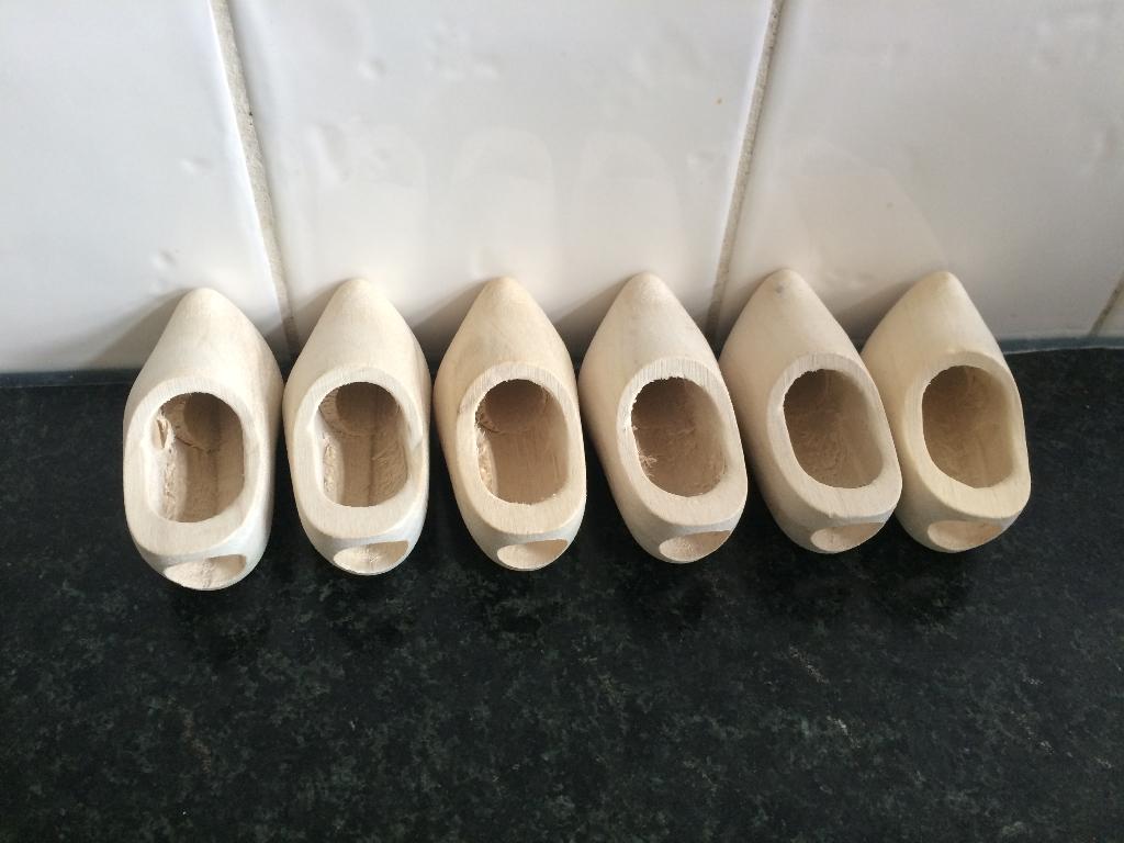 Blank houten klompje voor boerenzakdoek Nieuw!, Ophalen of Verzenden, Nieuw, 110 t/m 116, Jongen of Meisje