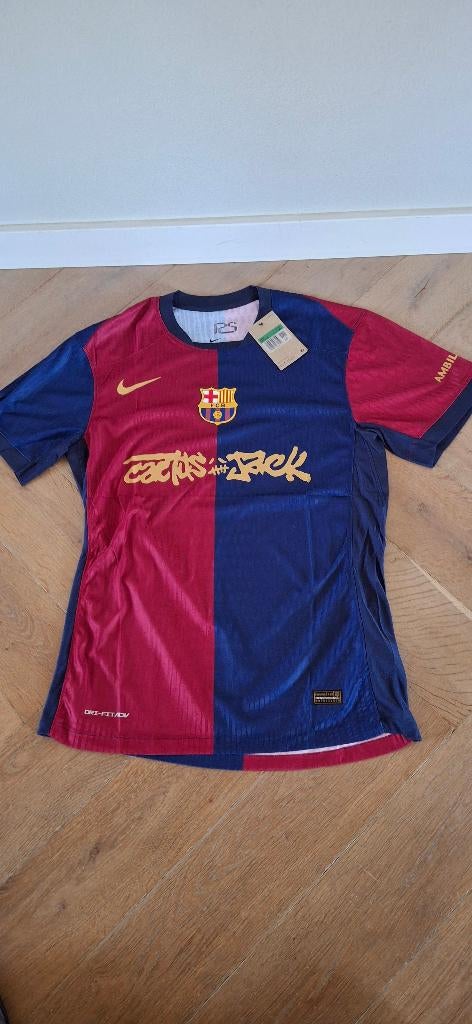 Travis Scott Cactus Jack Barcelona voetbalshirt, Kleding | Heren, T-shirts, Ophalen, Maat 52/54 (L), Blauw, Nike