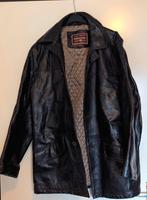 leren jas zwart Marlboro maat L, Ophalen, Zo goed als nieuw, Maat 52/54 (L), Zwart