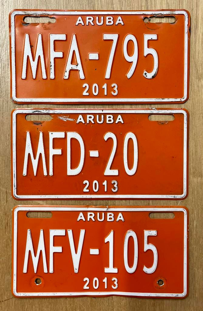 Motor kentekenplaten Aruba, Ophalen of Verzenden, Gebruikt, Motoren