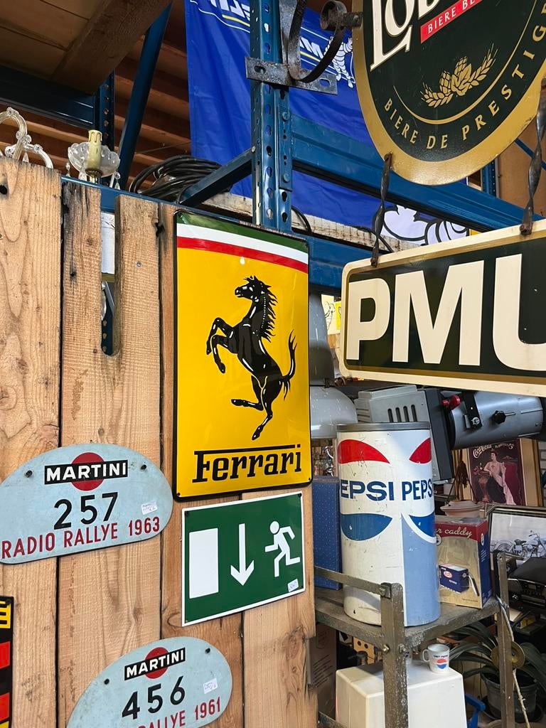 Emaille reclamebord Ferrari, Reclamebord, Nieuw, Ophalen of Verzenden, X