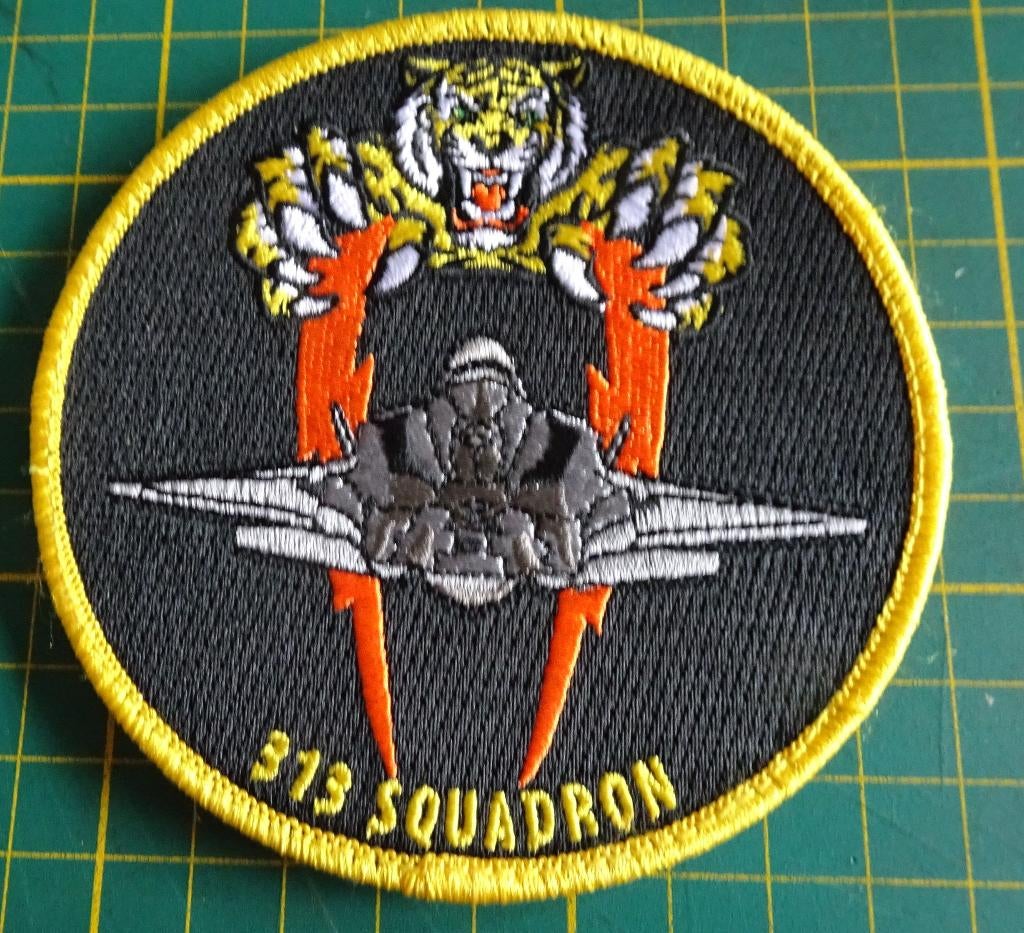 Patch 141    313 Squadron Luchtmacht, Verzamelen, Militaria | Algemeen, Ophalen of Verzenden, Luchtmacht, Nederland, Embleem of Badge