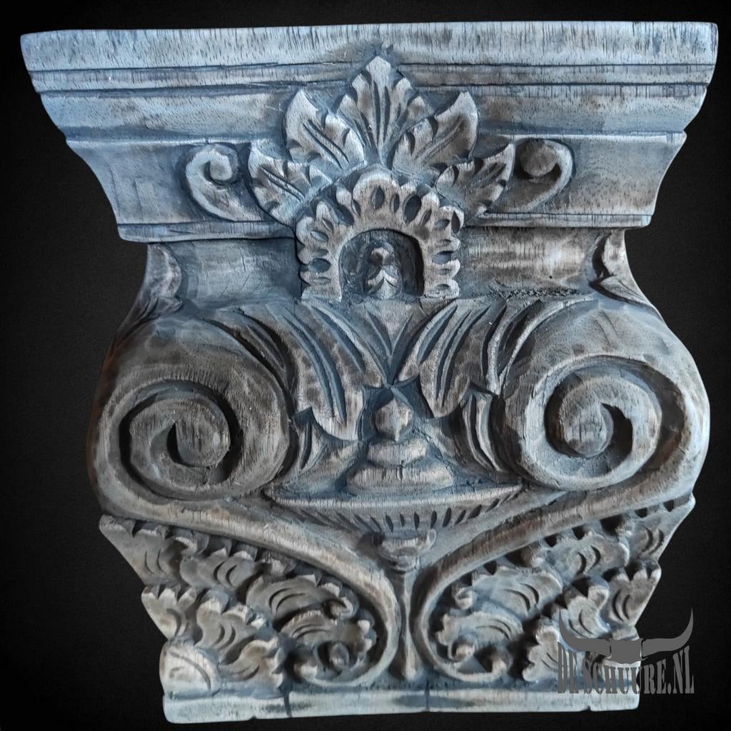 Decoratieve Houten Wandconsole, Antiek en Kunst, Ophalen, Overige onderwerpen, Handgemaakt, Wanddecoratie