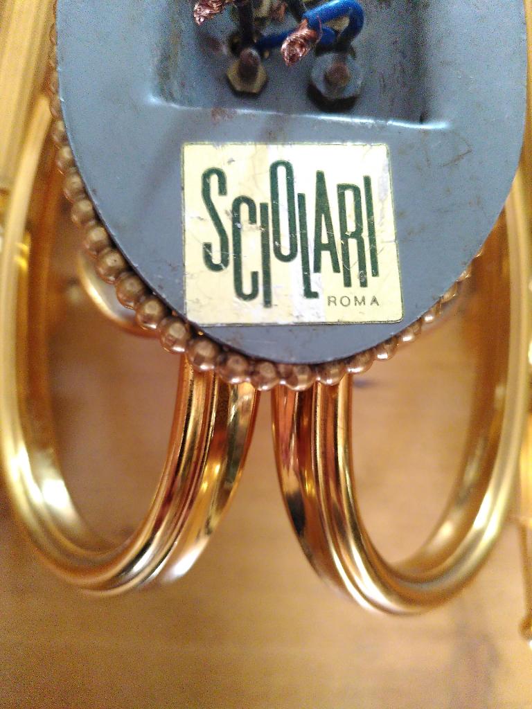 Vintage Sciolari wandlamp, Ophalen of Verzenden, Gebruikt, Metaal, Hollywood Regency