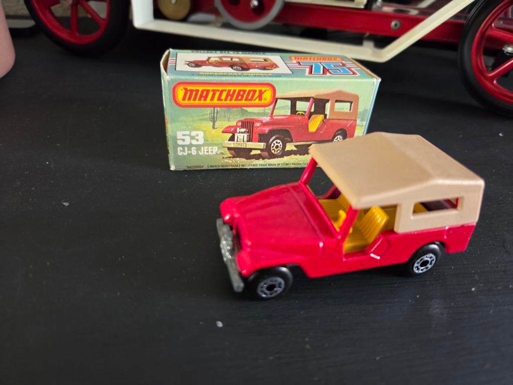 Matchbox cj-6 jeep no 53 topstaat, Hobby en Vrije tijd, Modelauto's | Overige schalen, Ophalen of Verzenden, Auto