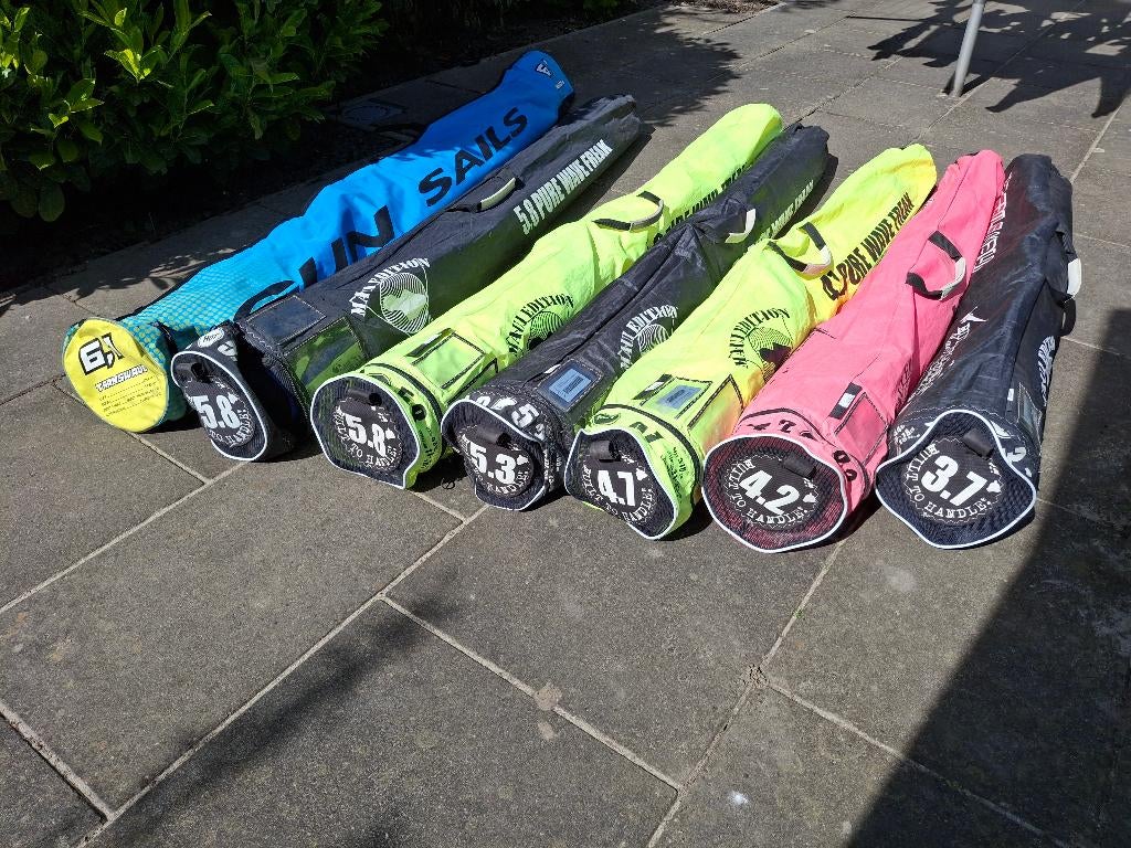 Hot Sails Superfreak ME 3.7 4.2 4.7 5.3 5.8 + Gun Sails 6.1, Ophalen, Zeil, 5 tot 7 m², Gebruikt