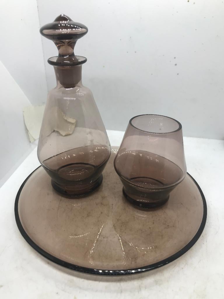 glas setje met karaf art deco, Ophalen of Verzenden