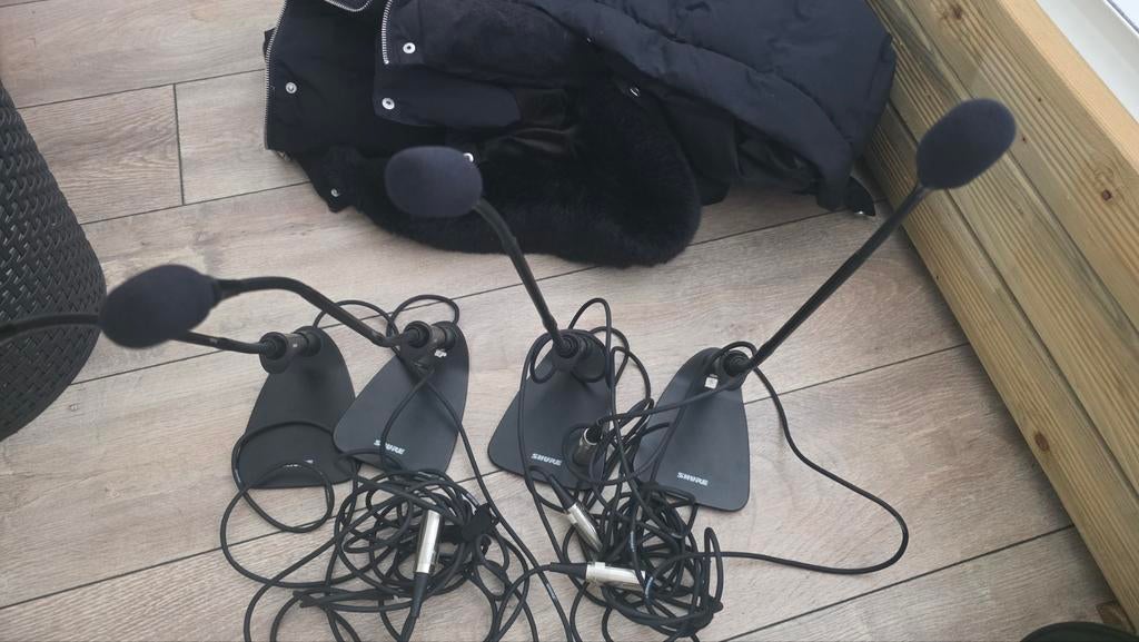 4x Shure Centrav CVG12D-B/C gooseneck  Microphone, Ophalen of Verzenden, Zo goed als nieuw, Zangmicrofoon