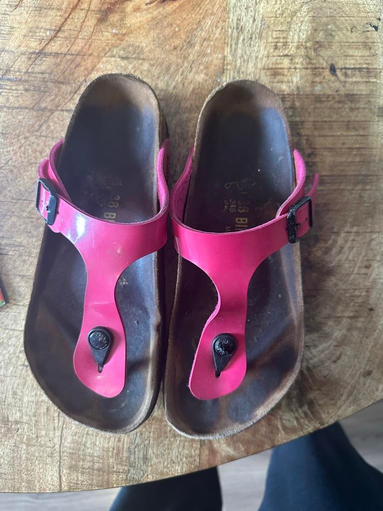 Roze Birkenstock slippers maat 38, Kleding | Dames, Ophalen of Verzenden, Gedragen, Roze, Slippers