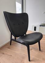 NORR11 Elephant Lounge Chair - Zwart Leer, Ophalen, Gebruikt, Hout, 75 tot 100 cm