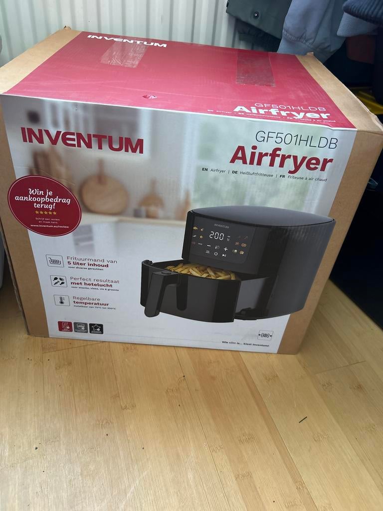 Inventum Airfryer GF501HLDB, Ophalen, Nieuw, Airfryer, 1500 gram of meer