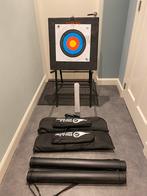 2 Recurvebogen met doel en accessoires (links- en rechtshand, Sport en Fitness, Handboogschieten, Ophalen of Verzenden, Gebruikt