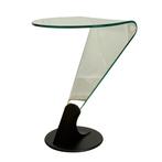 Rimadesio Bijzettafel - gebogen glas, Minder dan 55 cm, Gebruikt, Glas, Overige vormen