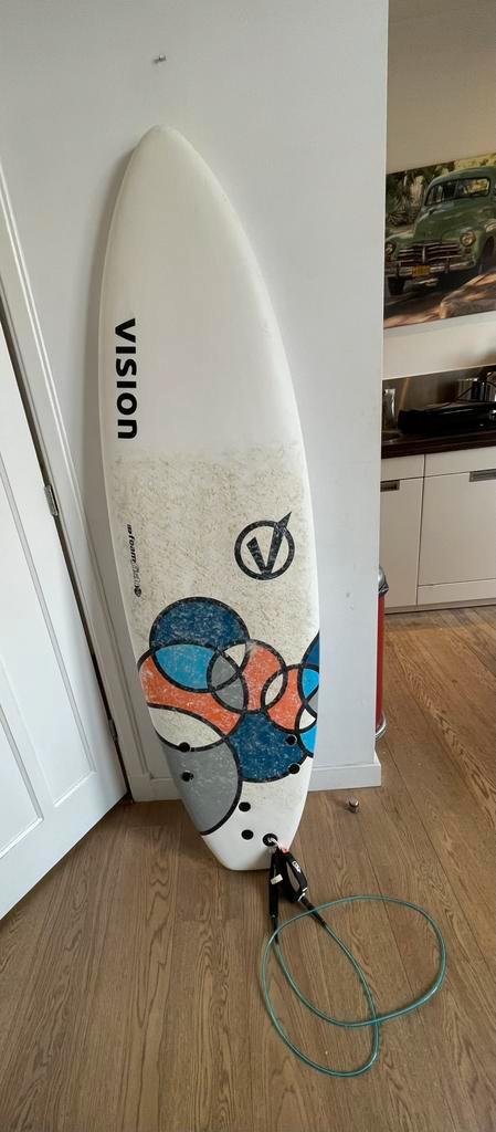 Surfboard vision’0,6, Watersport en Boten, Golfsurfen, Gebruikt, Fish, Met vinnen, Met koord, Ophalen