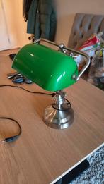 Groene bankierslamp / bureaulamp, Klassiek, Bankierslamp, Gebruikt, Ophalen of Verzenden, Glas