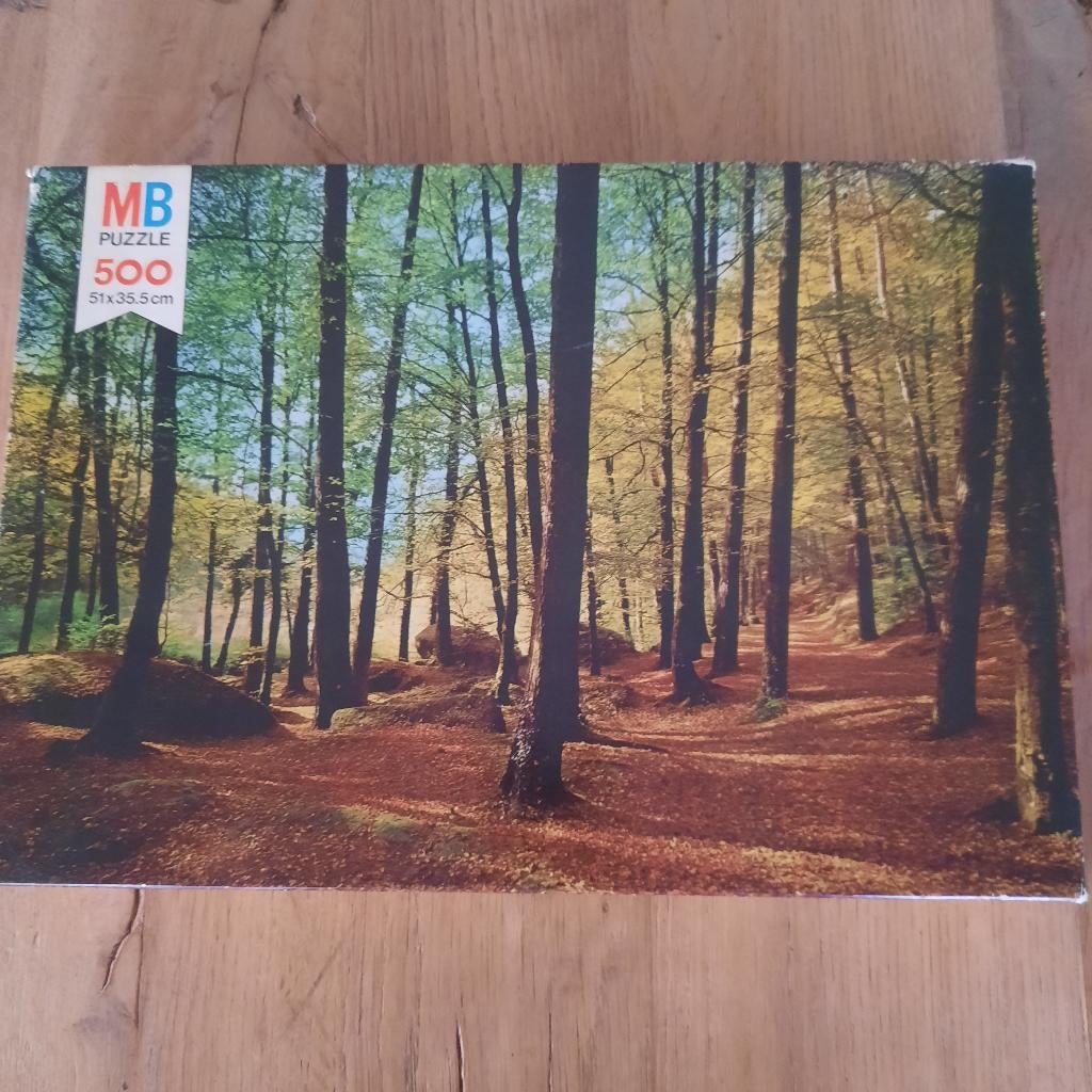 Puzzel mb in het bos, Ophalen of Verzenden, 500 t/m 1500 stukjes, Zo goed als nieuw, Legpuzzel