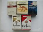 5 sigaretten doosjes Camel Barclay Drum Marlboro, Verzamelen, Rookartikelen, Aanstekers en Luciferdoosjes, Ophalen of Verzenden