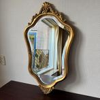 Vintage Kuifspiegel Dollanzo, Gouden Rand, Facet Geslepen, Huis en Inrichting, Woonaccessoires | Spiegels, Minder dan 50 cm, Gebruikt