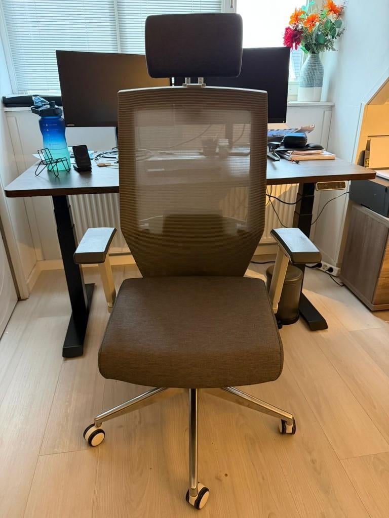 Ergonomic Office Chair, Ophalen of Verzenden, Zo goed als nieuw, Grijs, Bureaustoel