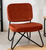 Bronx71 Velvet fauteuil Julia - koper/rusty copper - nieuw!, Ophalen of Verzenden, Zo goed als nieuw, Overige kleuren, Eén