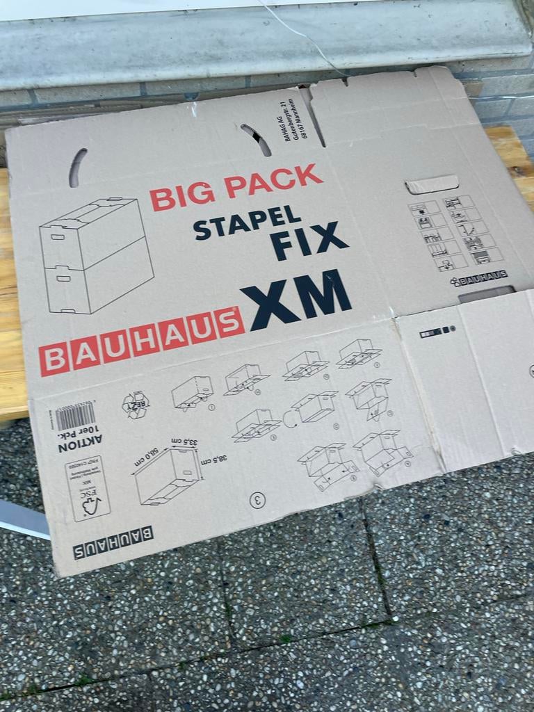 Verhuisdozen, Ophalen, Doos, Opvouwbaar, 50 tot 75 cm