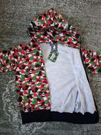 BAPE Hoodie camouflage rood groen zwart, Kleding | Heren, Ophalen of Verzenden