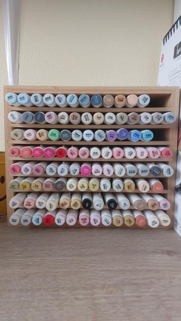 Ohuhu alcoholmarkers - 107 stuks - Brush / Broad, Hobby en Vrije tijd, Tekenen, Ophalen of Verzenden, Zo goed als nieuw, Potlood of Stift