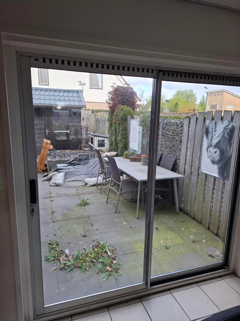 Aluminium Schuifpui 205x203.5 cm - Inclusief Glas, Ophalen, Gebruikt, Aluminium, 150 tot 225 cm